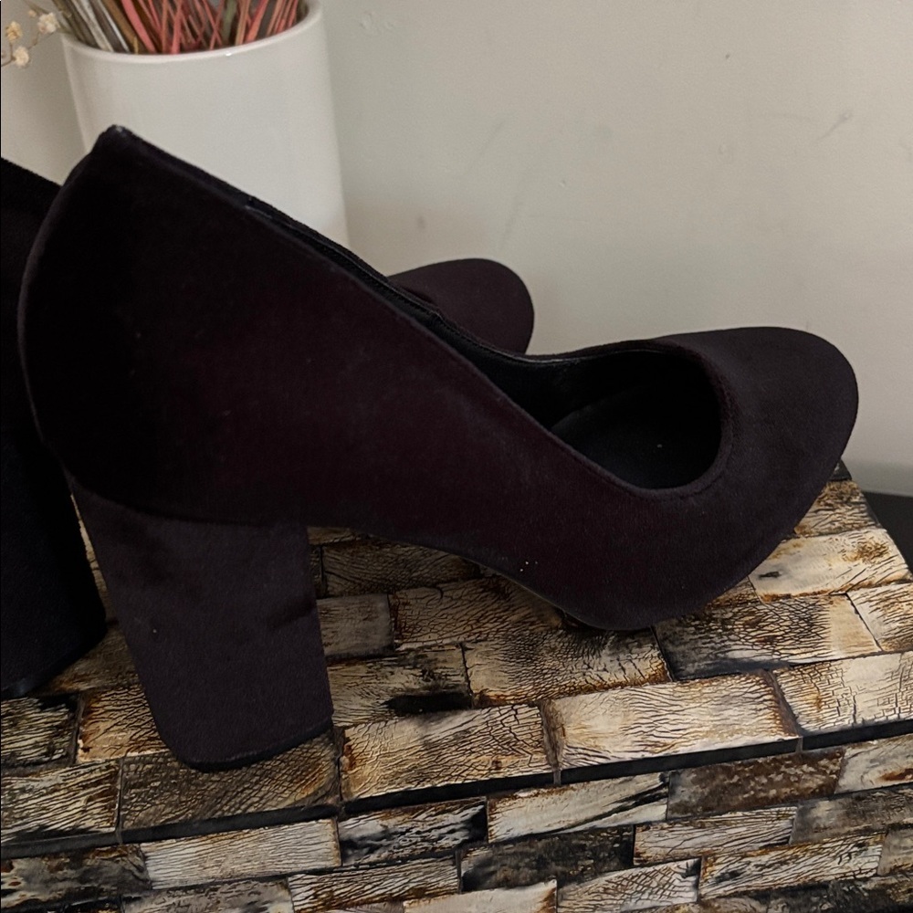 MADDEN GIRL (7.5) Buenos Black Fabric Pumps Round Toe - Picture 8 of 15